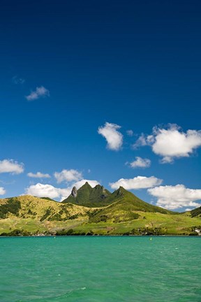 Framed Lion Mountains in South Mauritius, Africa Print