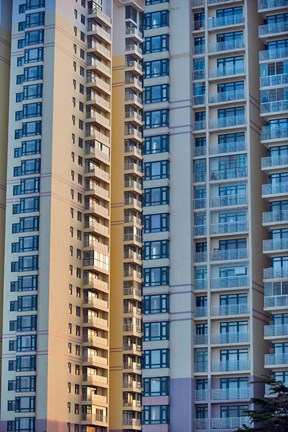 Framed Modern building, Yantai, Shandong, China Print