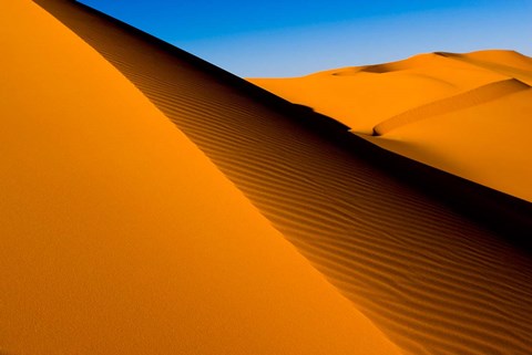 Framed Desert Dunes of the Erg Murzuq, Libya Print