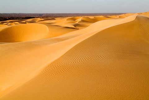 Framed Mauritania, Adrar, Amatlich, View of the desert Print