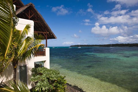 Framed Mauritius, Le Touessrok Resort Hotel, Resort bungalow Print