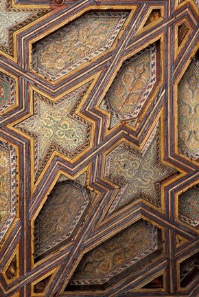 Framed Intricate Ceiling Design, Morocco Print