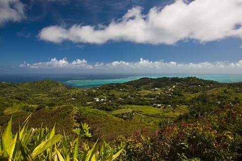 Framed Mauritius, Mt Lubin, View from Mt Limon Print