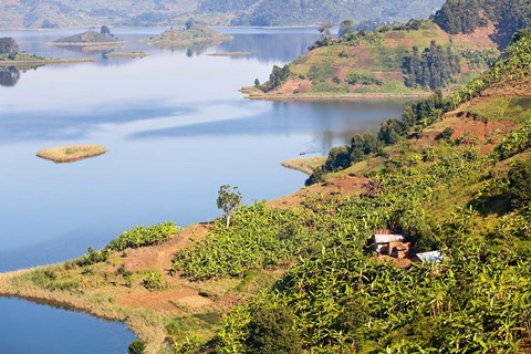 Framed Lake Mutanda near Kisoro, Uganda Print