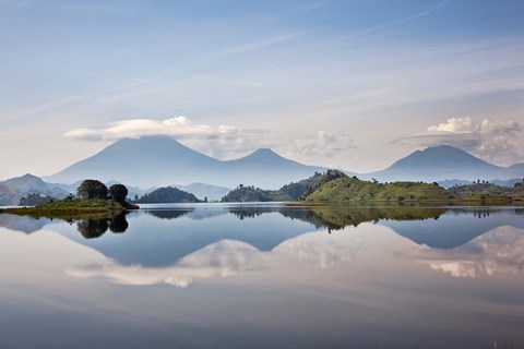 Framed Lake Mutanda near Kisoro, Virunga Volcanoes, Uganda Print