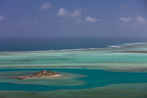 Framed Mauritius, Rodrigues Island, Lagoon and Ile Hermitage Print