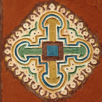 Framed Mauritania, Cross depicted on a wall in Oualata Print