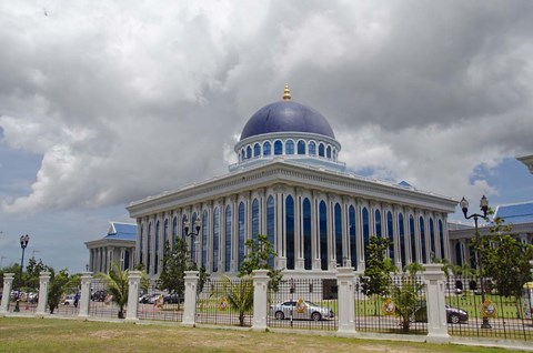Framed Parliament, legislative assembly building, Bandar Seri Begawan, Brunei, Borneo Print