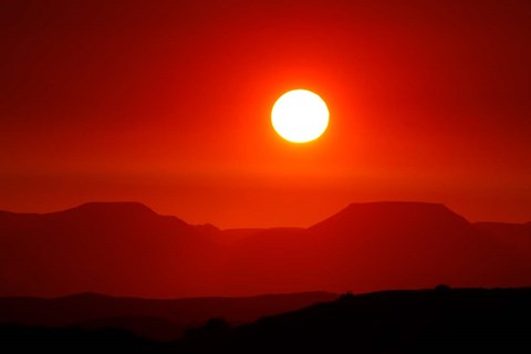 Framed Namibia, Damaraland, Kalahari Desert, Table Mountains Print