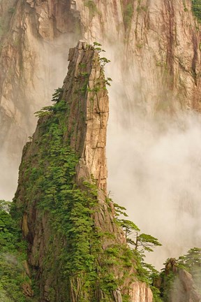 Framed Peak in Grand Canyon in West Sea, Mt. Huang Shan, China Print
