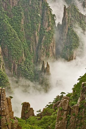 Framed Mt. Huang Shan, China Print