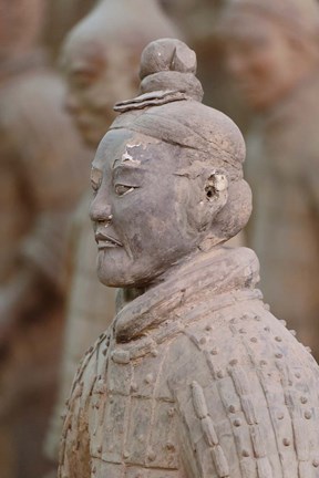 Framed Close up of Qin Terra Cotta Warriors, Xian, China Print