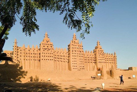 Framed Mosque at Djenne, Mali, West Africa Print