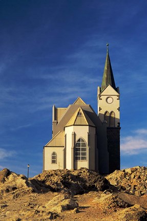 Framed Namibia, Luderitz, Evangelical Lutheran Church Print