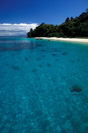 Framed Nosy Tanikely Surrounded by Deep Blue Ocean, Madagascar Print