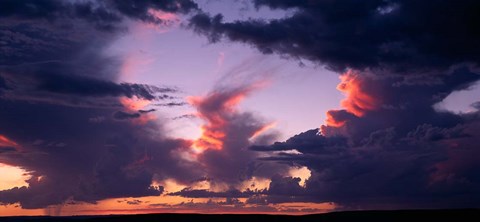 Framed Namibia, Fish River Canyon, Thunder storm clouds Print