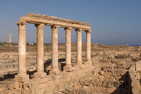 Framed Columns, Sabratha Roman Site, Tripolitania, Libya Print