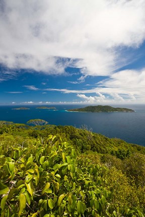 Framed Seychelles, La Digue, Nid d&#39; Aigle Peak Print