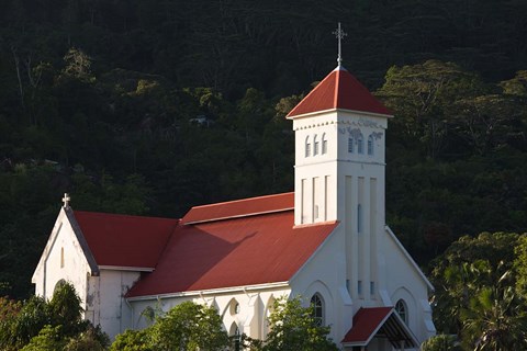 Framed Seychelles, Mahe Island, Cascade, St. Andrew Church Print