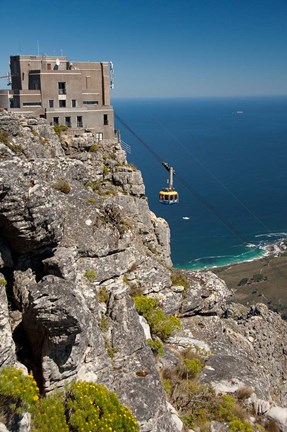 Framed South Africa, Cape Town, Table Mountain, Tram Print