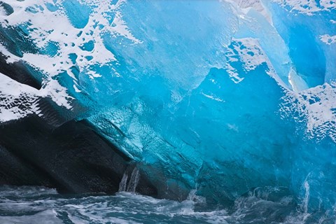 Framed South Georgia Island, Iris Bay, Herz Glacier ice Print