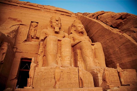 Framed Statues, The Greater Temple, Abu Simbel, Egypt Print