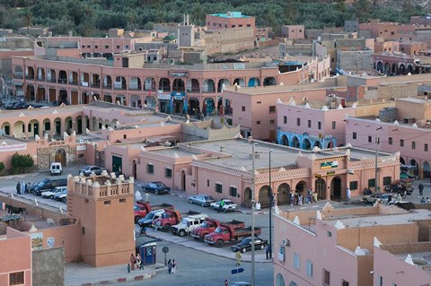 Framed Town View, Tinerhir, Morocco Print