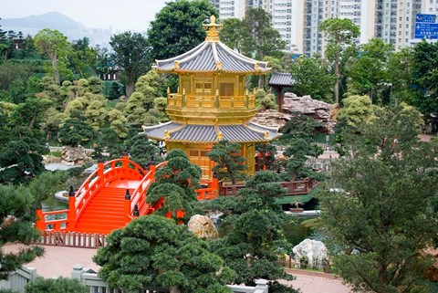 Framed Gold Pavilion of Absolute Perfection, Hong Kong, China Print