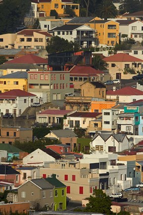 Framed Suburb of Bo-Kaap, Cape Town, South Africa Print