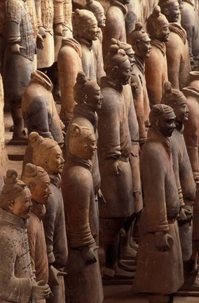 Framed Terra Cotta Warriors at Emperor Qin Shihuangdi&#39;s Tomb, China Print
