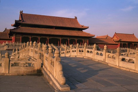 Framed Traditional Architecture in Forbidden City, Beijing, China Print