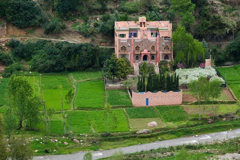 Framed Village of Aghbalou, Ourika Valley, Marrakech, Morocco Print