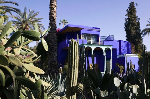 Framed Villa Exterior, Jardin Majorelle and Museum of Islamic Art, Marrakech, Morocco Print