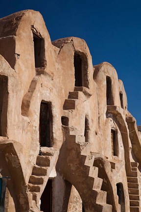 Framed Fortified ksar building, Tunisia Print