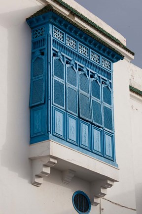 Framed Tunisia, Sidi Bou Said, building detail Print