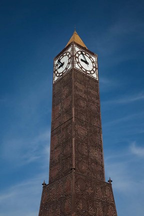 Framed Tunisia, Tunis, Avenue Habib Bourguiba, Clock tower Print