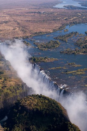 Framed Victoria Falls, Zambesi River, Zambia Print