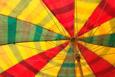 Framed Umbrella patterns, Fuli Village market, Yangshuo, China Print