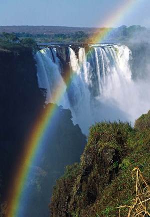 Framed Waterfalls, Victoria Falls, Zimbabwe, Africa Print