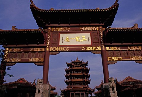 Framed Yellow Crane Chamber, Sichuan, China Print