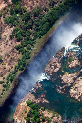 Framed Zimbabwe, Victoria Falls, border of Zambia/Zimbabwe Print