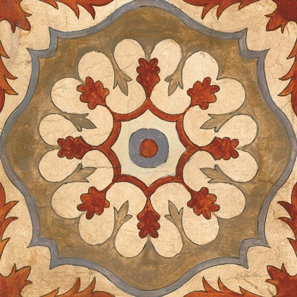 Framed Andalucia Tiles C Color Print