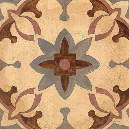 Framed Andalucia Tiles D Color Print