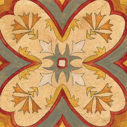 Framed Andalucia Tiles H Color Print