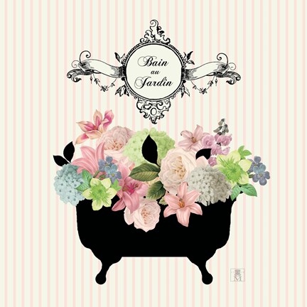 Framed Bain du Jardin I no Border Print