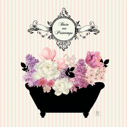 Framed Bain du Jardin II no Border Print