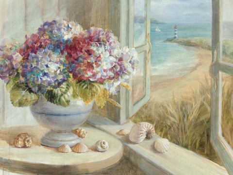 Framed Coastal Hydrangea Print