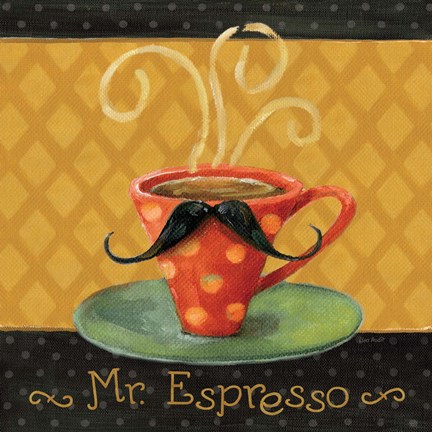 Framed Cafe Moustache III Square Print