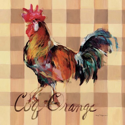 Framed Coq Orange Print