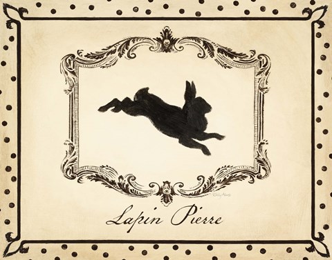 Framed Cartouche Lapin I Print